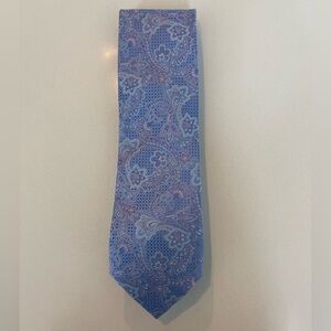 Elegant Blue Paisley Men's Tie